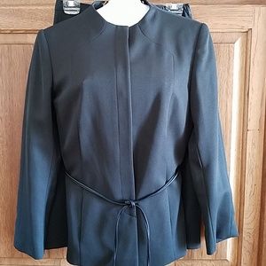 Charcoal ladies 100% polyester suit